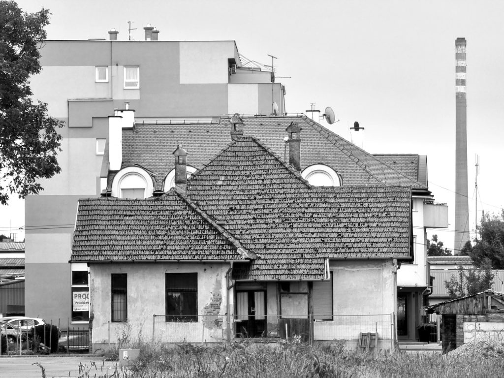 house with old roof